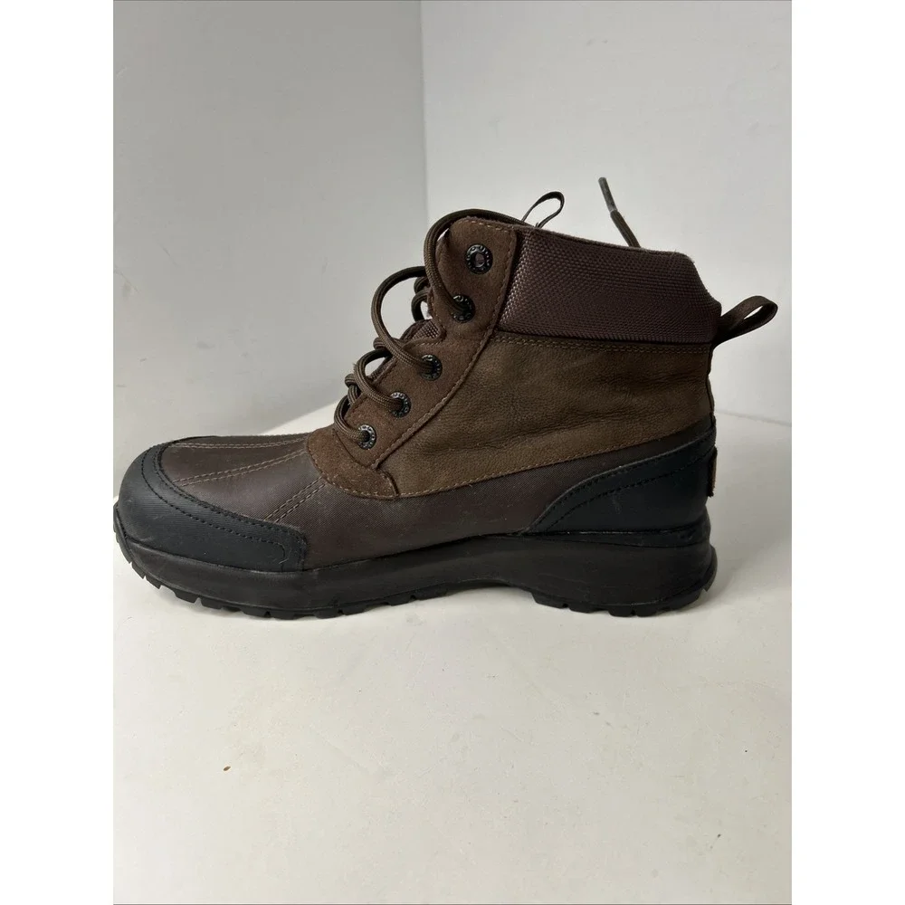 UGG Emmett‎ Duck Boots -Waterproof Snow Boots -Stout Brown Leather -US 9